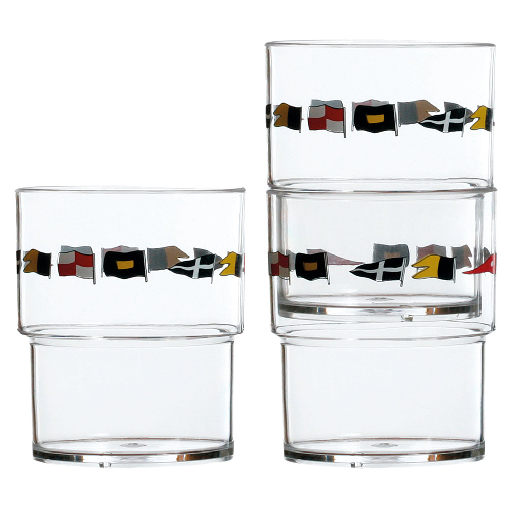 Marine Business Stackable Glass Set - REGATA - Set of 12 — marine deck / galley