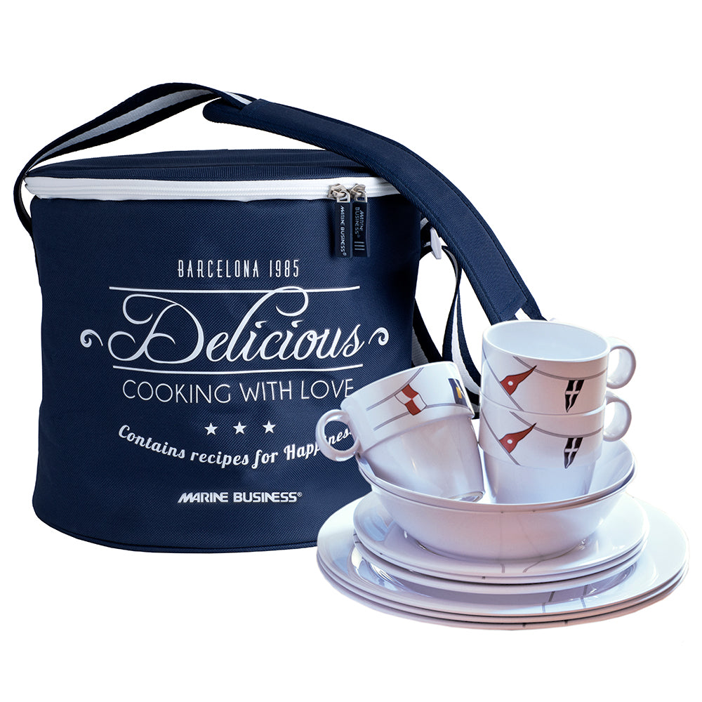 Marine Business Melamine Tableware & Basket - REGATA - Set of 16 — marine deck / galley