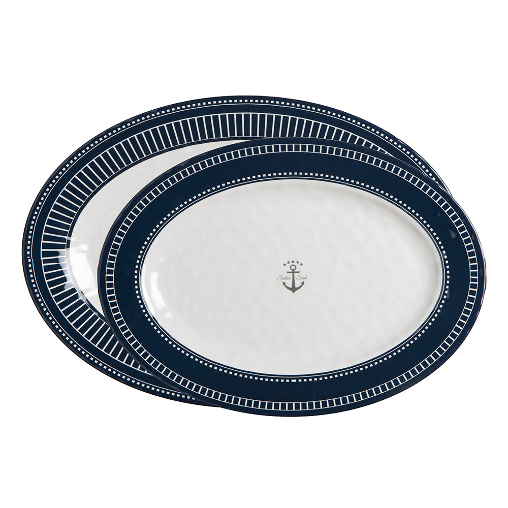 Marine Business Melamine Oval Serving Platters Set - SAILOR SOUL - Set of 2 — marine deck / galley