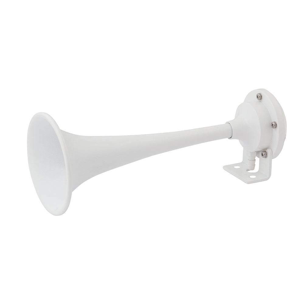 Marinco White Epoxy Coated Single Trumpet Mini Air Horn — marine horns