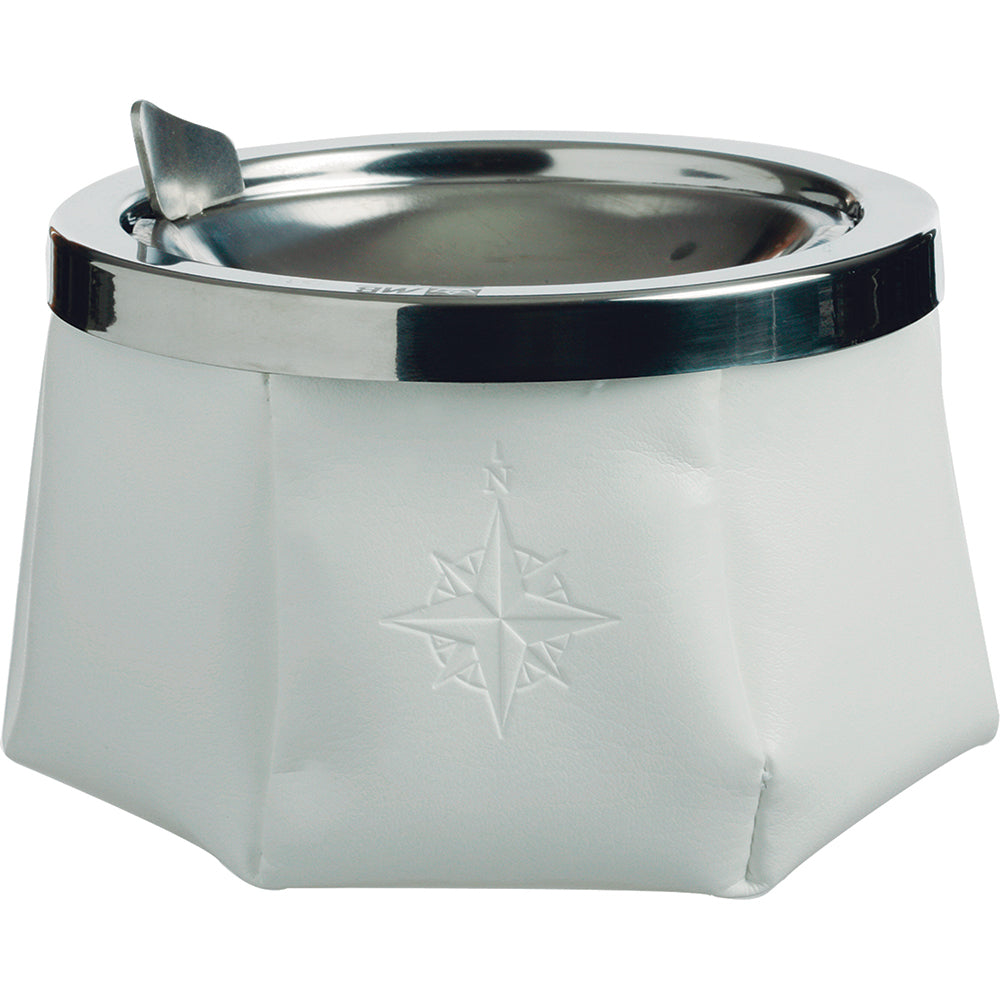 Marine Business Windproof Ashtray w/Lid - White — marine deck / galley