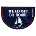 Marine Business Non-Slip WELCOME ON BOARD Half-Moon-Shaped Mat - REGATA — marine deck / galley