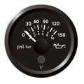 Veratron 52mm (2-1/16") Viewline Engine Oil Pressure 150 PSI - Black Dial & Bezel — marine gauges
