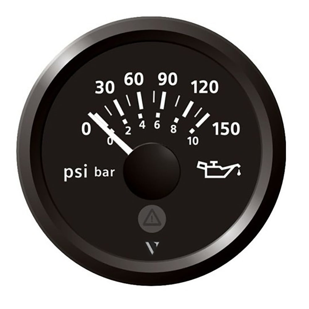 Veratron 52mm (2-1/16") Viewline Engine Oil Pressure 150 PSI - Black Dial & Bezel — marine gauges