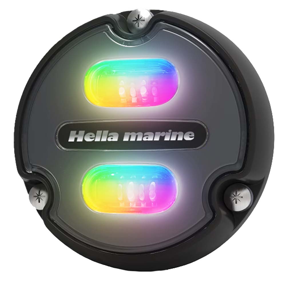 Hella Marine Apelo A1 RGB Underwater Light - 1800 Lumens - Black Housing - Charcoal Lens — marine underwater lighting