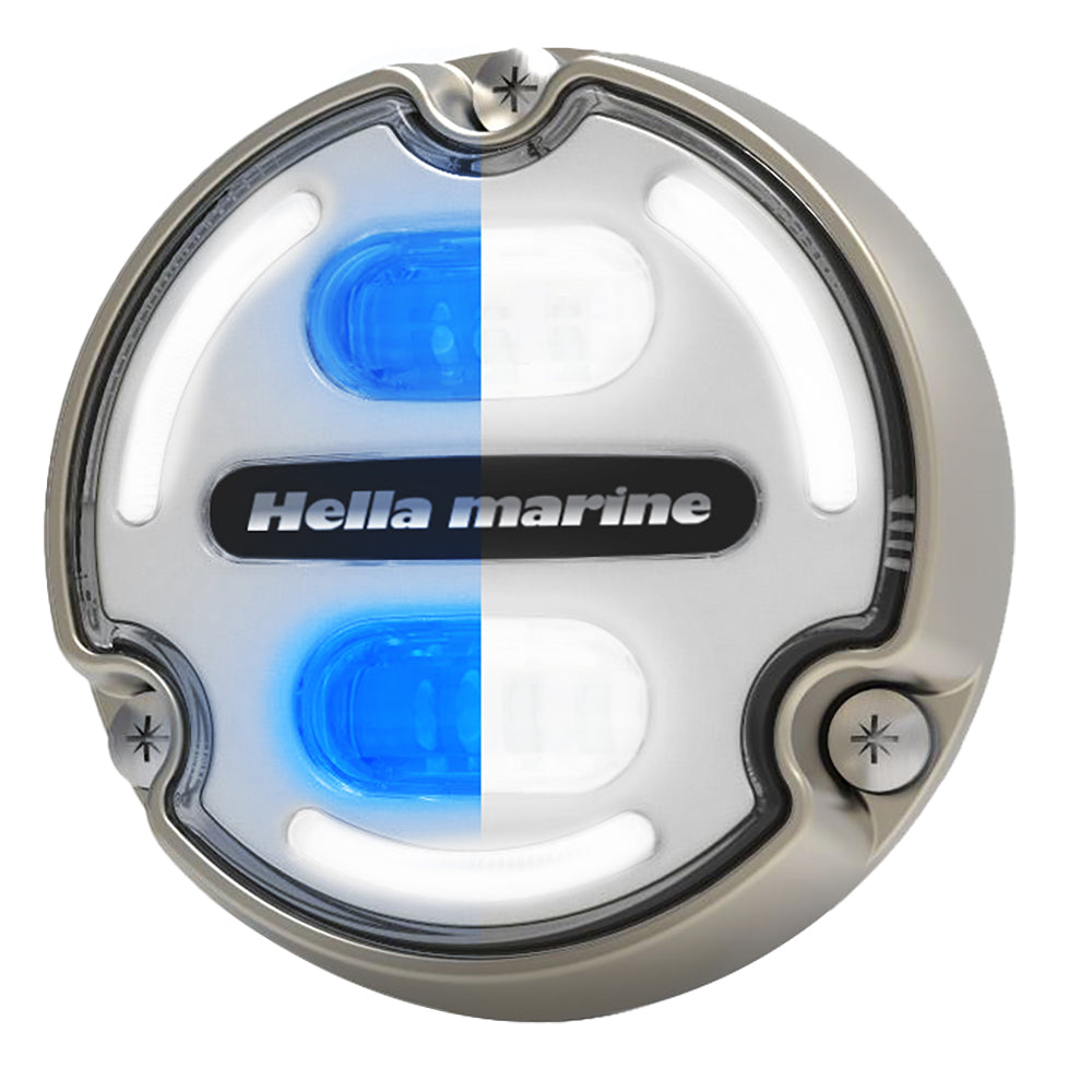 Hella Marine Apelo A2 Blue White Underwater Light - 3000 Lumens - Bronze Housing - White Lens w/Edge Light — marine underwater lighting