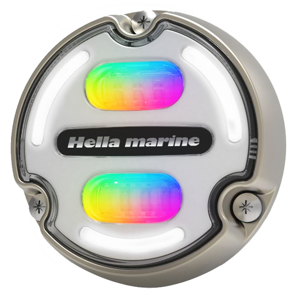 Hella Marine Apelo A2 RGB Underwater Light - 3000 Lumens - Bronze Housing - White Lens w/Edge Light — marine underwater lighting