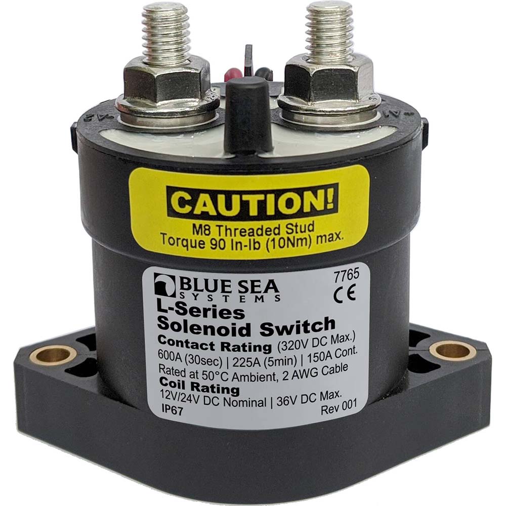 Blue Sea Systems Blue Sea 7765 L-Series Solenoid Switch - 150A - 12/24V DC — marine battery management