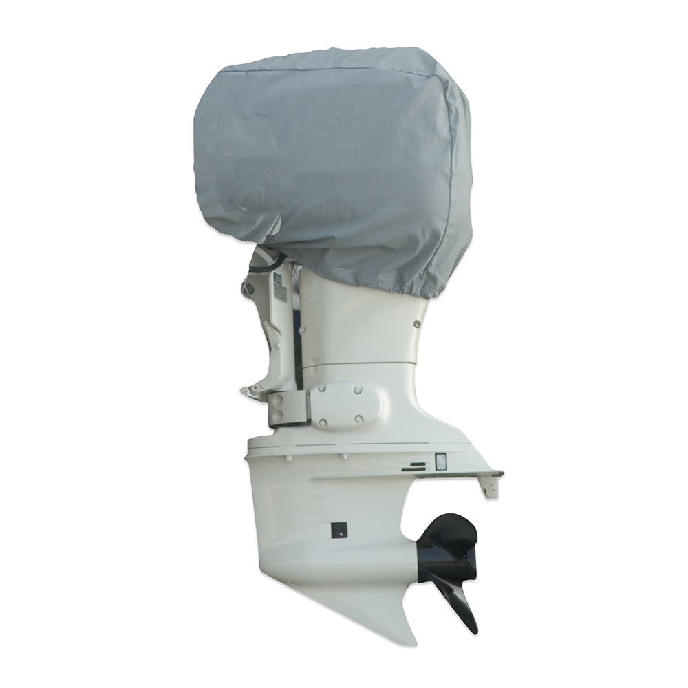 Carver by Covercraft Carver Poly-Flex II 25 HP Universal Motor Cover - 30"L x 40"H x 24"W - Grey — marine winter covers