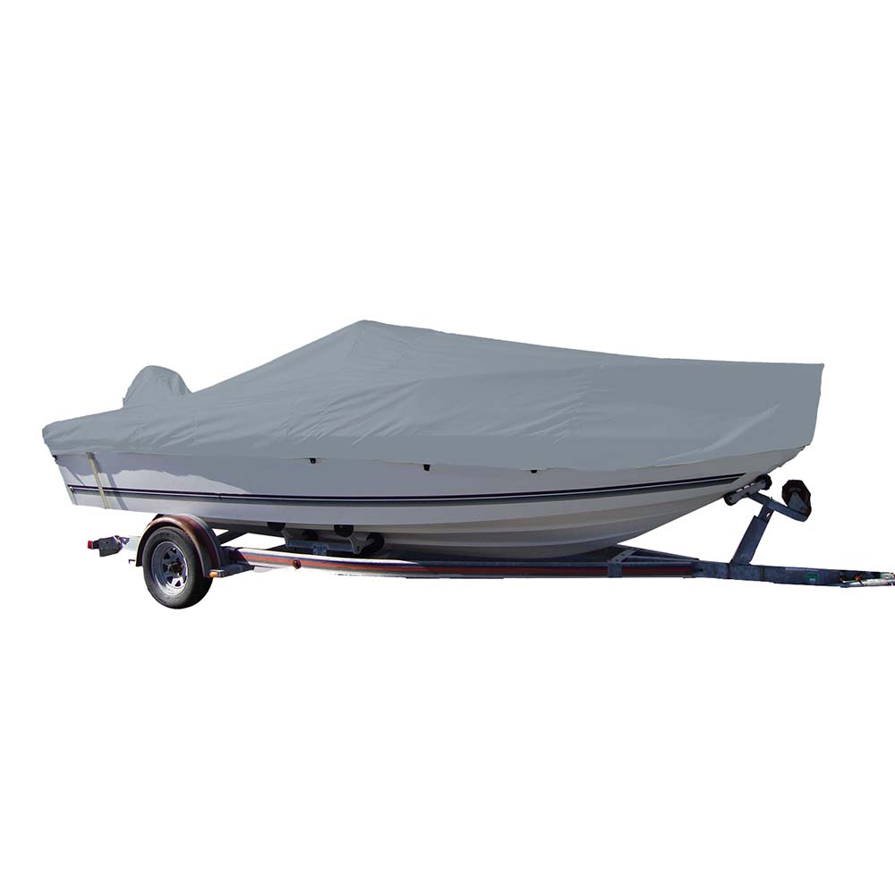 Carver by Covercraft Carver Sun-DURA® Styled-to-Fit Boat Cover f/17.5' V-Hull Center Console Fishing Boat - Grey — marine winter covers