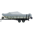 Carver by Covercraft Carver Sun-DURA® Wide Series Styled-to-Fit Boat Cover f/19.5' Aluminum V-Hull Boats with Walk-Thru Windshield - Grey — marine winter covers