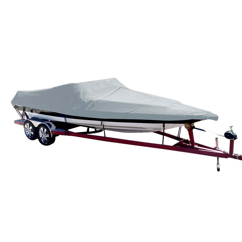 Carver by Covercraft Carver Poly-Flex II Styled-to-Fit Boat Cover f/20.5' Sterndrive Ski Boats with Low Profile Windshield - Grey — marine winter covers