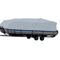 Carver by Covercraft Carver Sun-DURA® Styled-to-Fit Boat Cover f/22.5' Pontoons w/Bimini Top & Rails - Grey — marine winter covers
