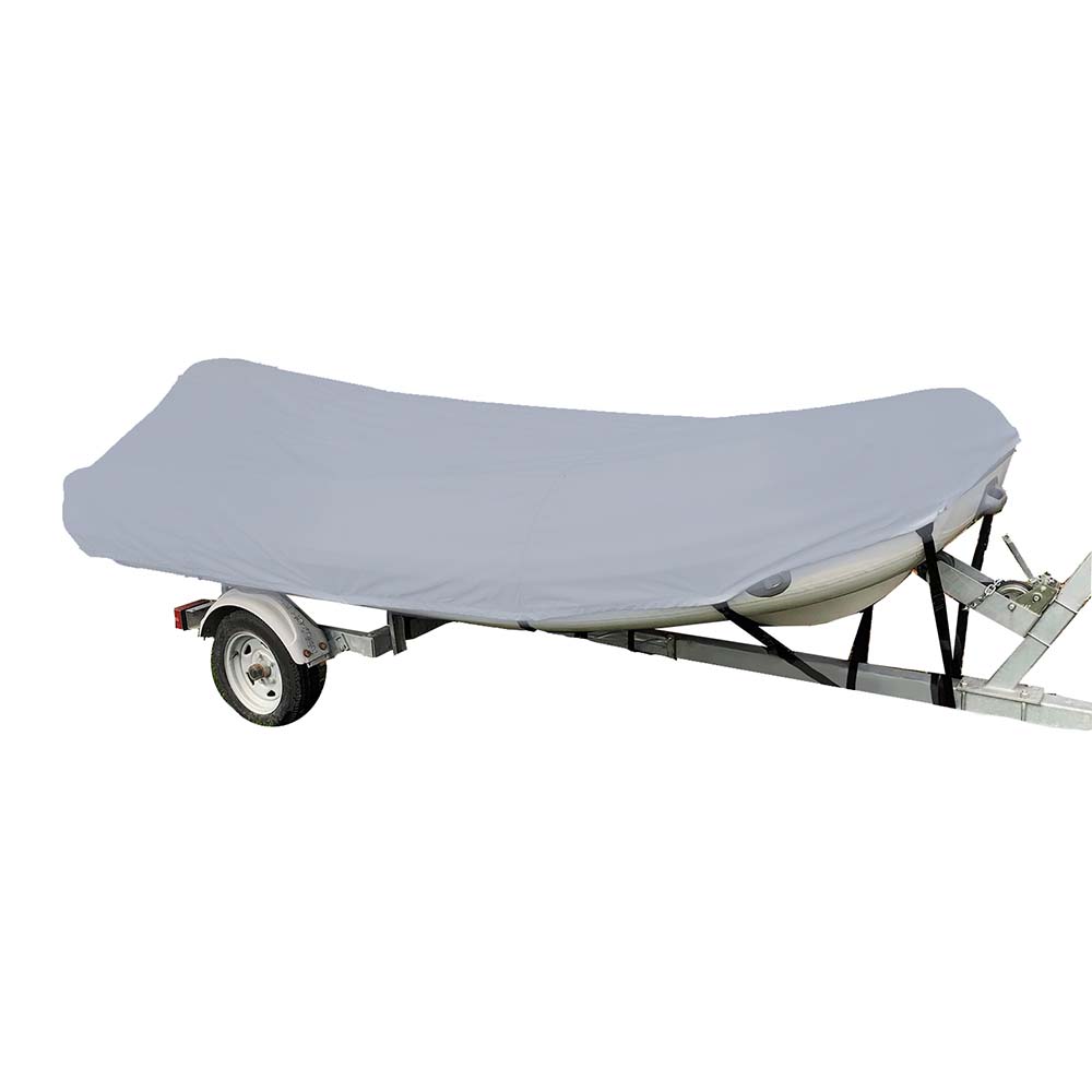 Carver by Covercraft Carver Poly-Flex II Styled-to-Fit Boat Cover f/10.5' Sport-Type Inflatable Boats - Grey — marine winter covers