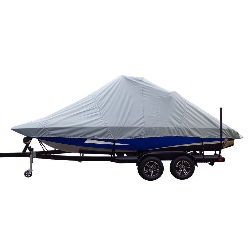 Carver by Covercraft Carver Sun-DURA® Specialty Boat Cover f/23.5' Inboard Tournament Ski Boats w/Wide Bow & Swim Platform - Grey — marine winter covers