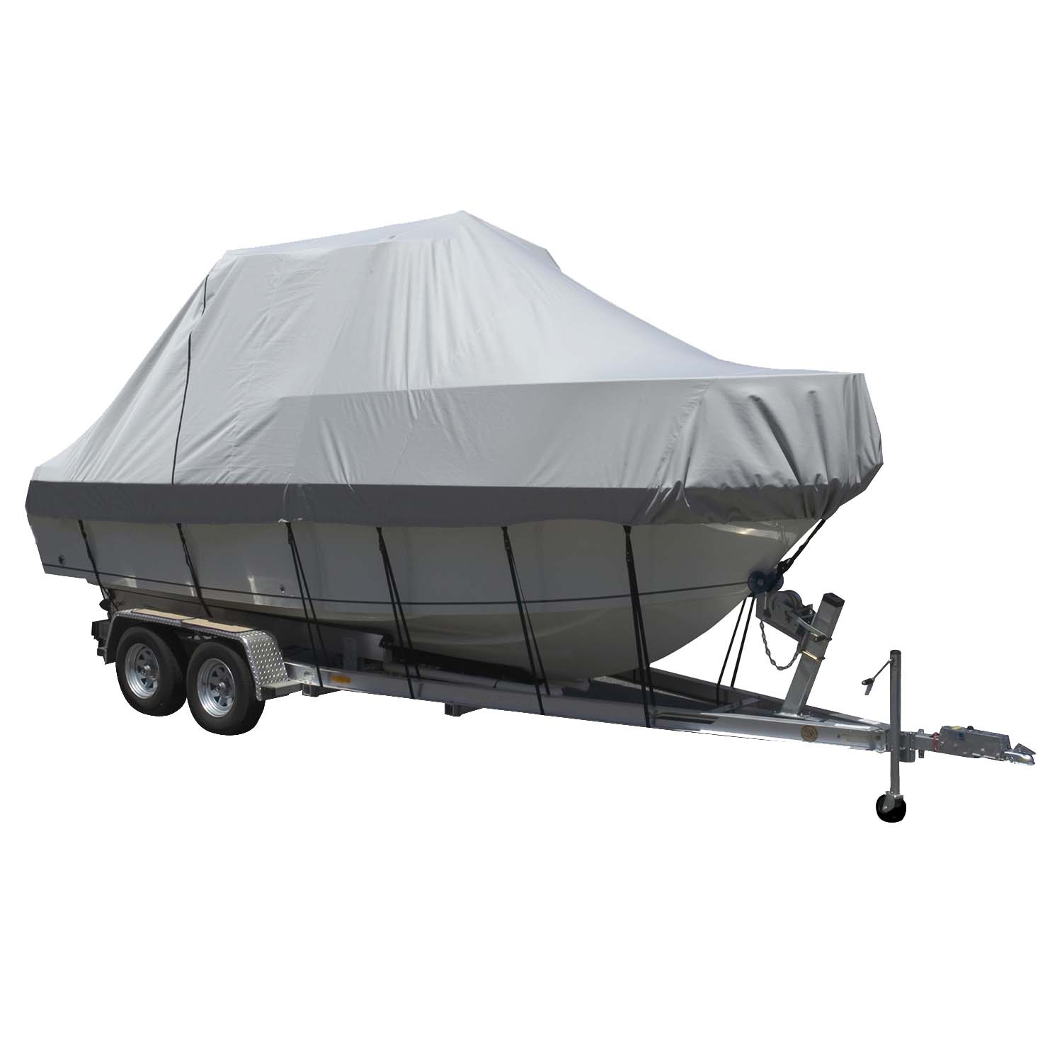 Carver by Covercraft Carver Sun-DURA® Specialty Boat Cover f/28.5' Walk Around Cuddy & Center Console Boats - Grey — marine winter covers
