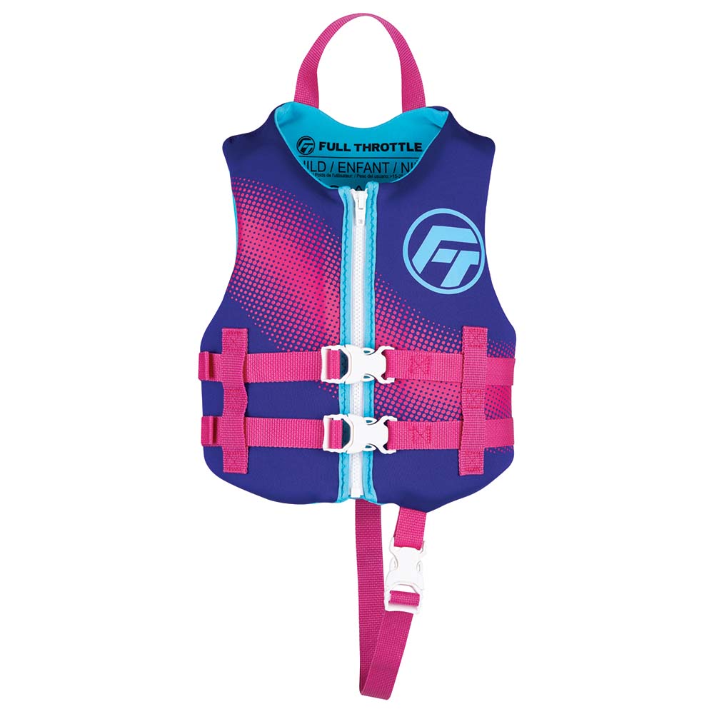 Full Throttle Child Rapid-Dry Life Jacket -Purple — marine watersports