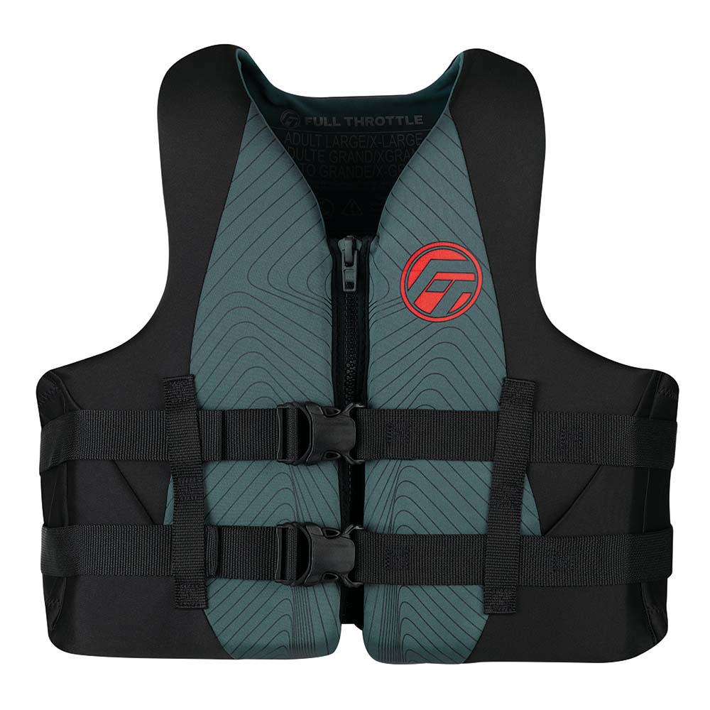 Full Throttle Adult Rapid-Dry Life Jacket - S/M - Grey/Black — marine watersports