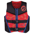 Full Throttle Youth Rapid-Dry Flex-Back Life Jacket - Red/Black — marine watersports