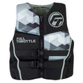 Full Throttle Men's Rapid-Dry Flex-Back Life Jacket - XL - Black/Grey — marine watersports