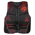 Full Throttle Men's Rapid-Dry Flex-Back Life Jacket - L - Black/Red — marine watersports