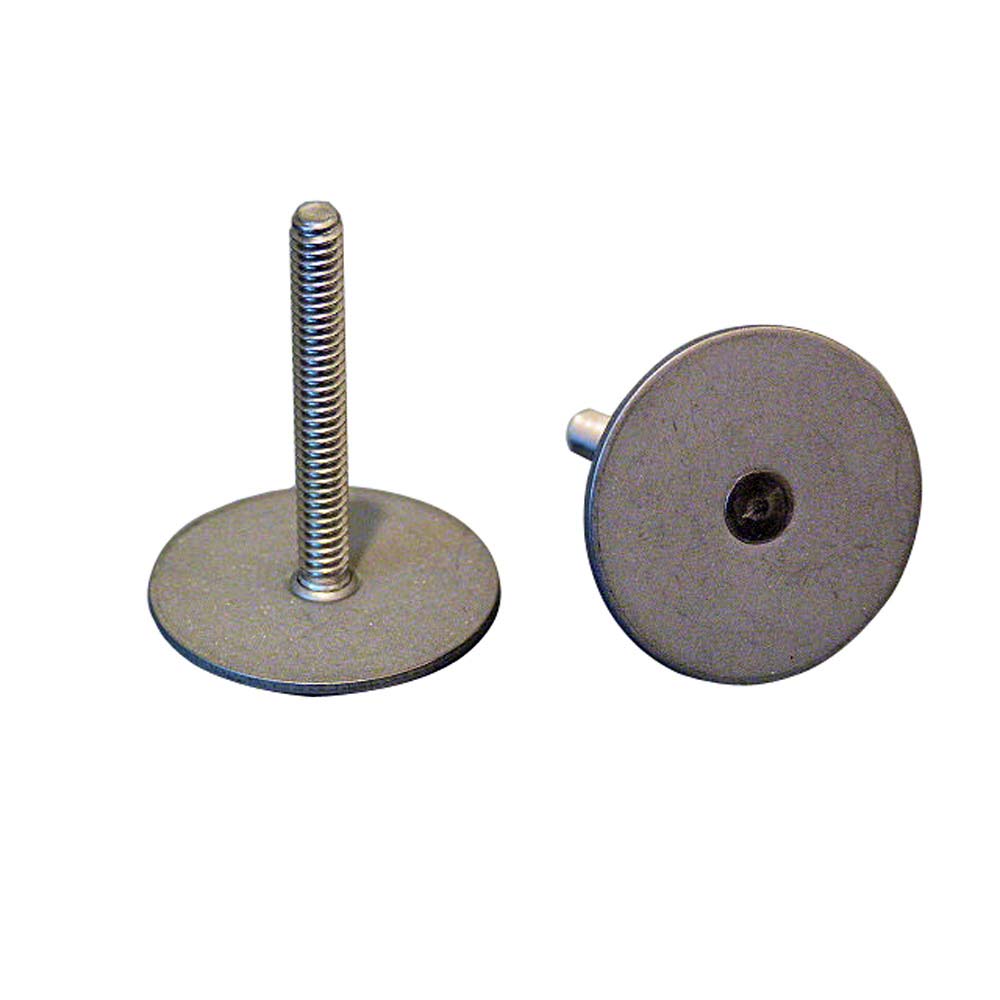 Weld Mount Stainless Steel Stud 1.25" Base 10 x 24 Threads 1.00" Tall - 15 Quantity — marine steering systems