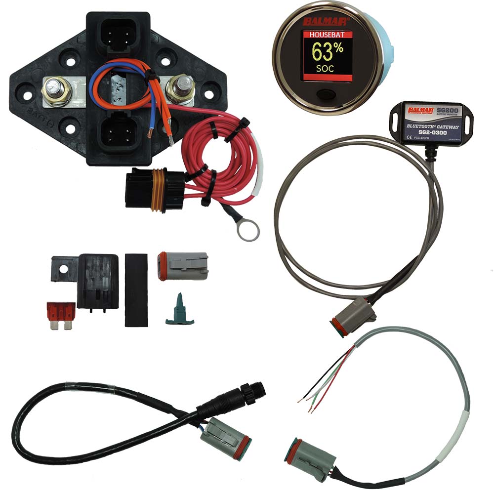 Balmar SG230 Battery Monitor Kit N2K BT Gateway Color Display 12-48VDC — marine meters & monitoring