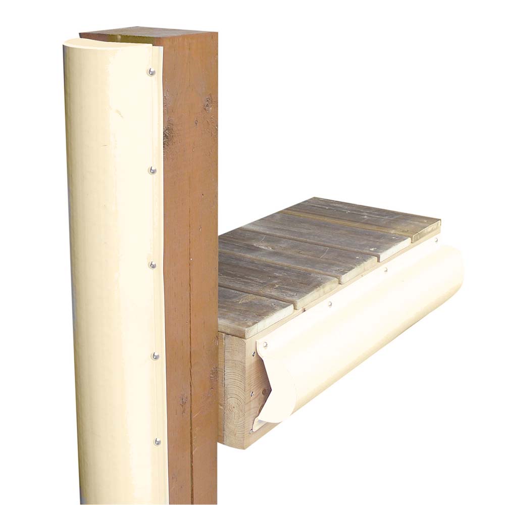 Dock Edge Piling Bumper - One End Capped - 6' - Beige — marine bumpers/guards