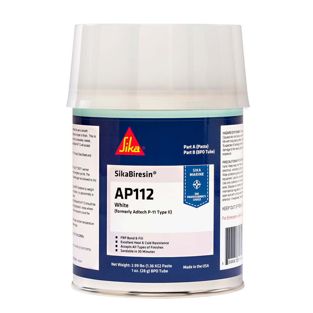 Sika SikaBiresin® AP112 White Quart BPO Hardener Required — marine adhesives/sealants/tapes