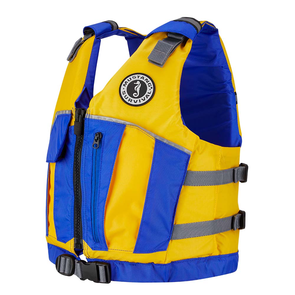 Mustang Survival Mustang Youth Reflex Foam Vest - Yellow/Royal Blue — marine personal flotation devices