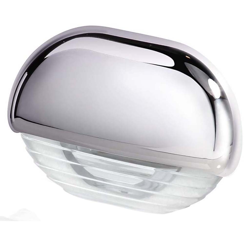 Hella Marine White LED Easy Fit Step Lamp w/Chrome Cap — marine interior / courtesy light