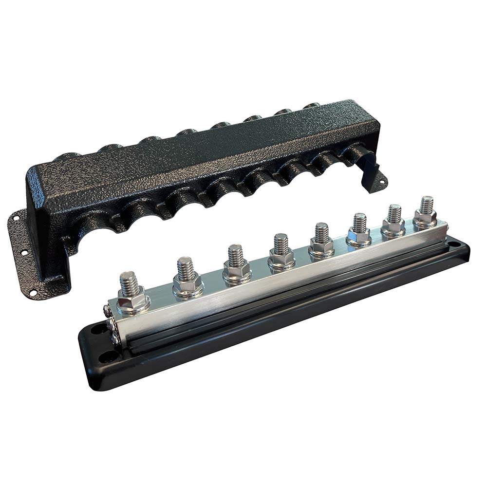 Victron Energy Victron Busbar 600A 8P & Cover 8X 3/8" Plus 8X M8 Terminals — marine busbars