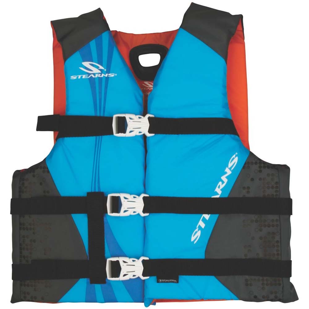 Stearns Antimicrobial Nylon Vest Life Jacket - 30-50lbs - Blue — marine paddlesports