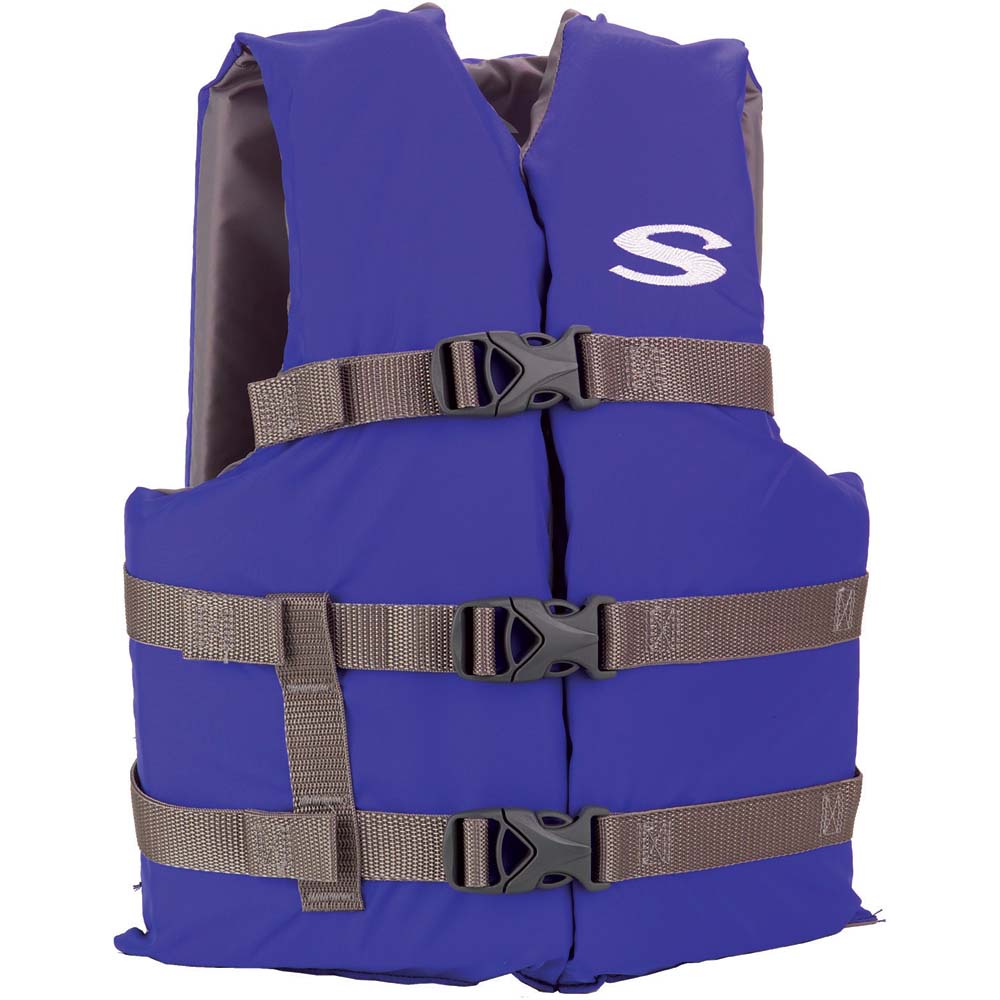 Stearns Youth Classic Vest Life Jacket - 50-90lbs - Blue/Grey — marine paddlesports