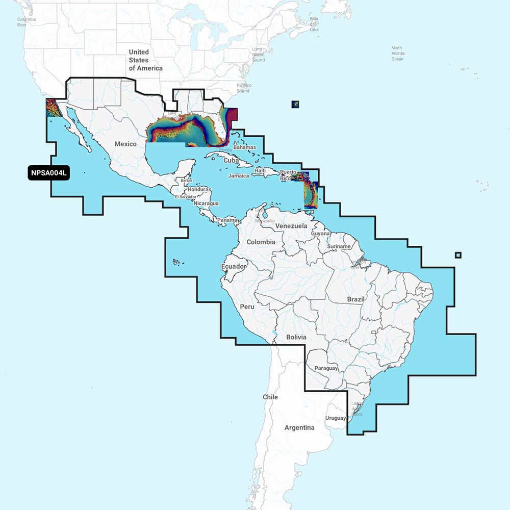 Navionics Platinum+ NPSA004L - Mexico, Caribbean to Brazil — marine navionics platinum plus