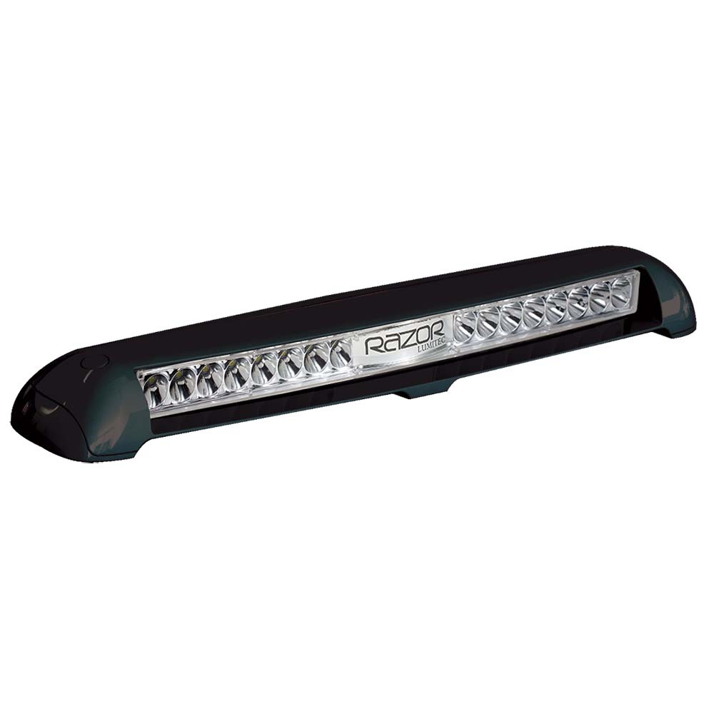 Lumitec Razor Light Bar - Flood - Black Housing - Flush Mount — marine light bars