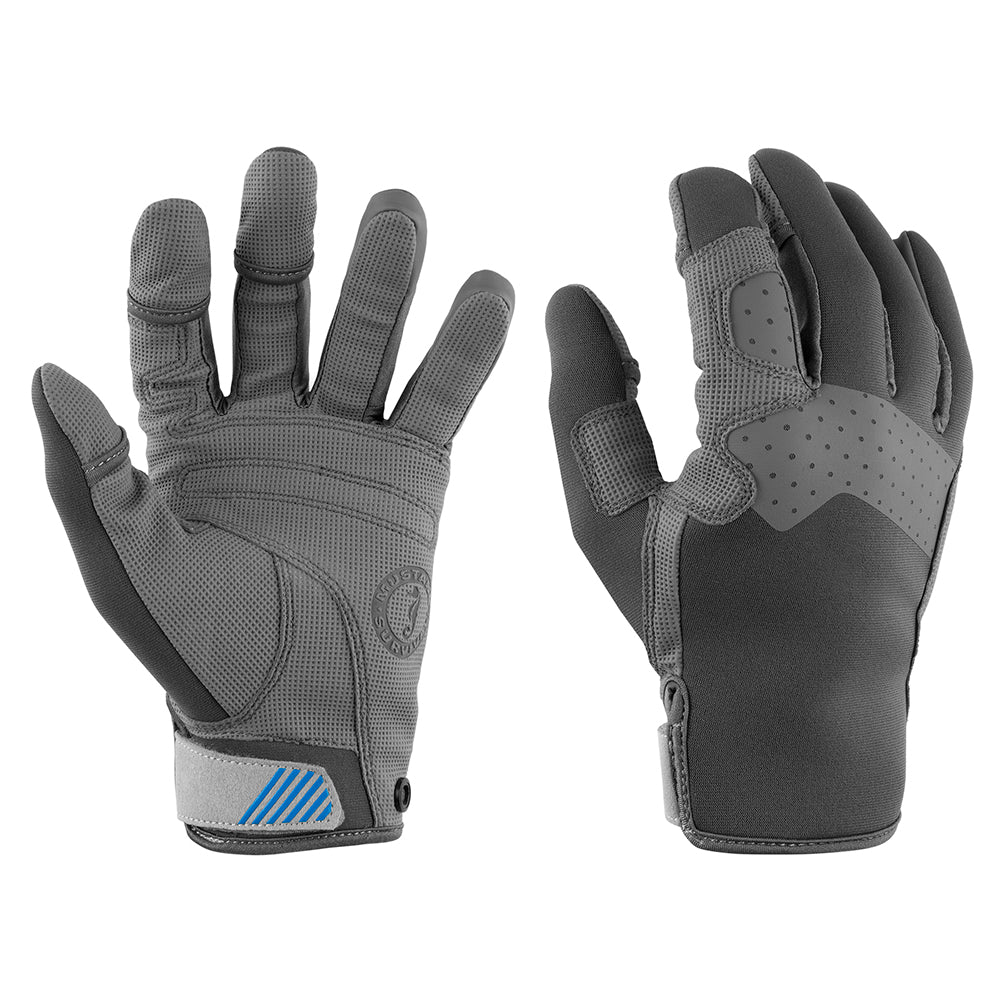 Mustang Survival Mustang Traction Closed Finger Gloves - Grey/Blue - Large — marine apparel