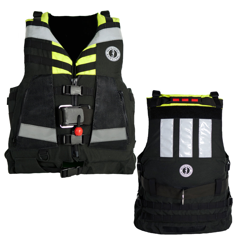 Mustang Survival Mustang Swift Water Rescue Vest - Fluorescent Yellow/Green/Black - Universal — marine personal flotation devices
