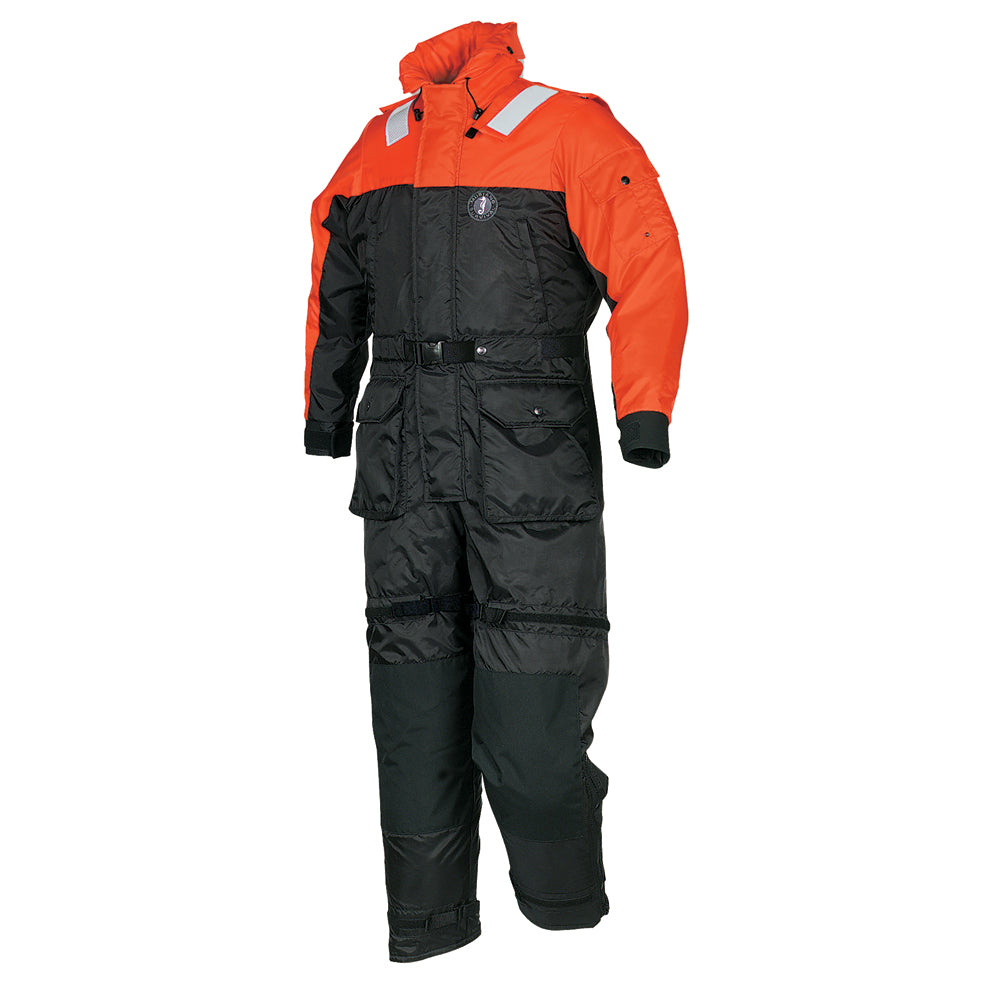 Mustang Survival Mustang Deluxe Anti-Exposure Coverall & Work Suit - Orange/Black - Small — marine immersion/dry/work suits