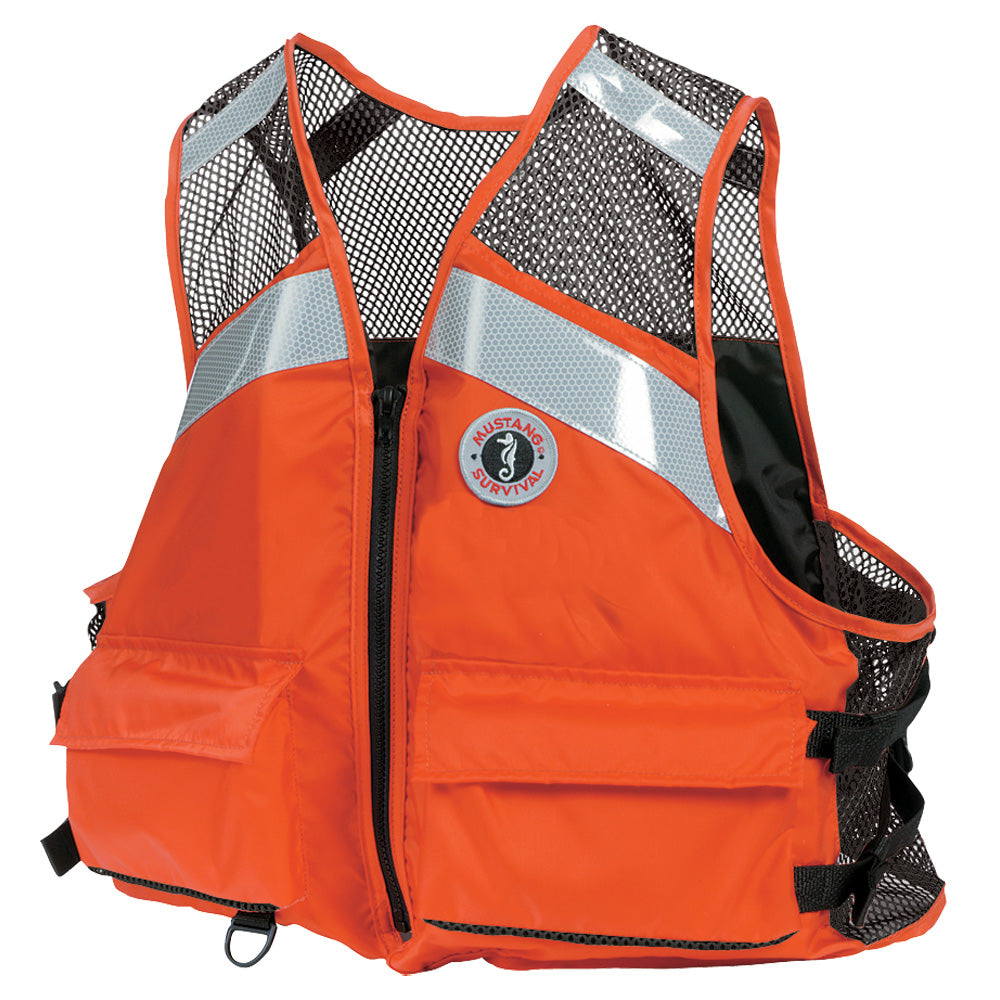 Mustang Survival Mustang Industrial Mesh Vest - Orange - Small/Medium — marine personal flotation devices