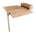 Whitecap Cockpit Table w/Folding Leaves & 4 Cupholders - Teak — marine teak