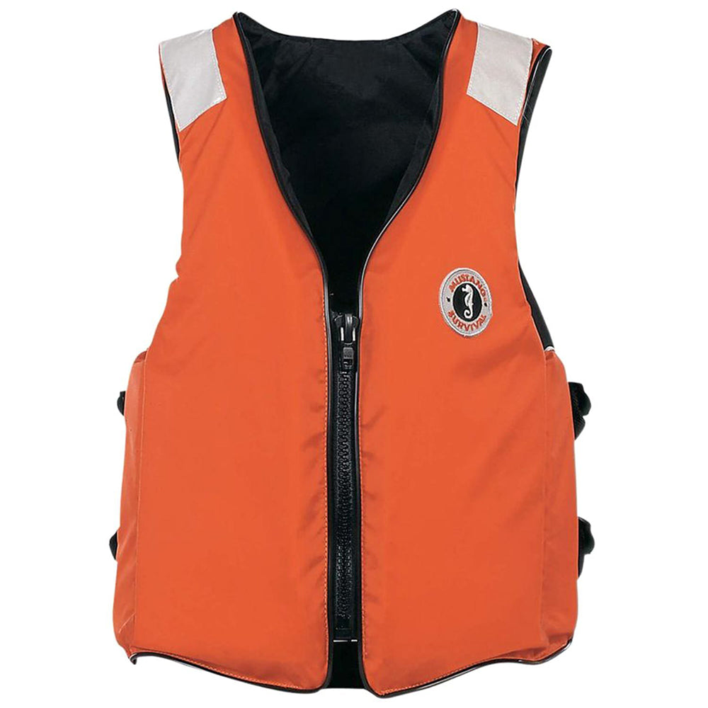 Mustang Survival Mustang Classic Industrial Flotation Vest w/SOLAS Tape - Orange - 3XL - 7XL — marine personal flotation devices