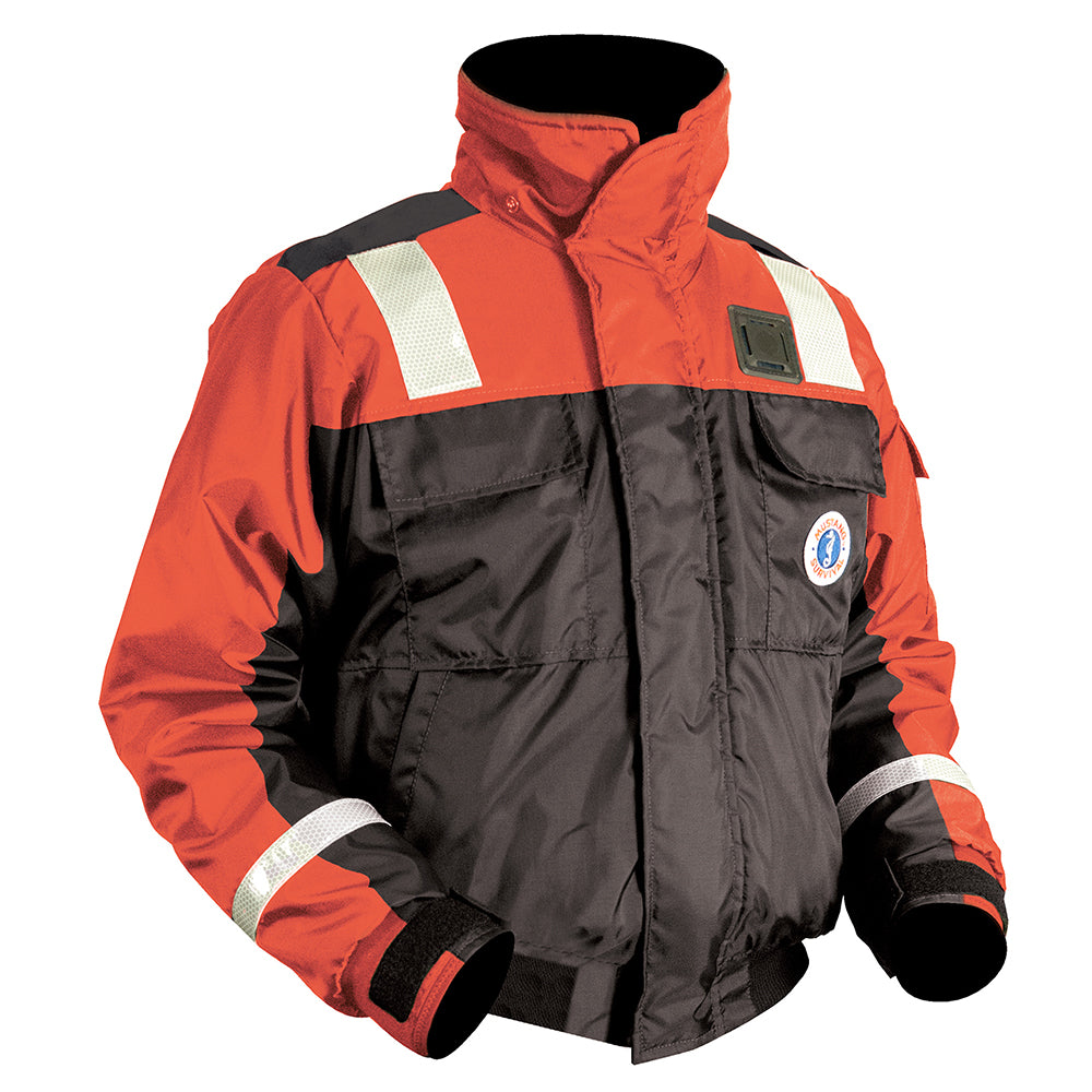 Mustang Survival Mustang Classic Flotation Bomber Jacket w/Reflective Tape - Orange/Black - XXL — marine flotation coats/pants