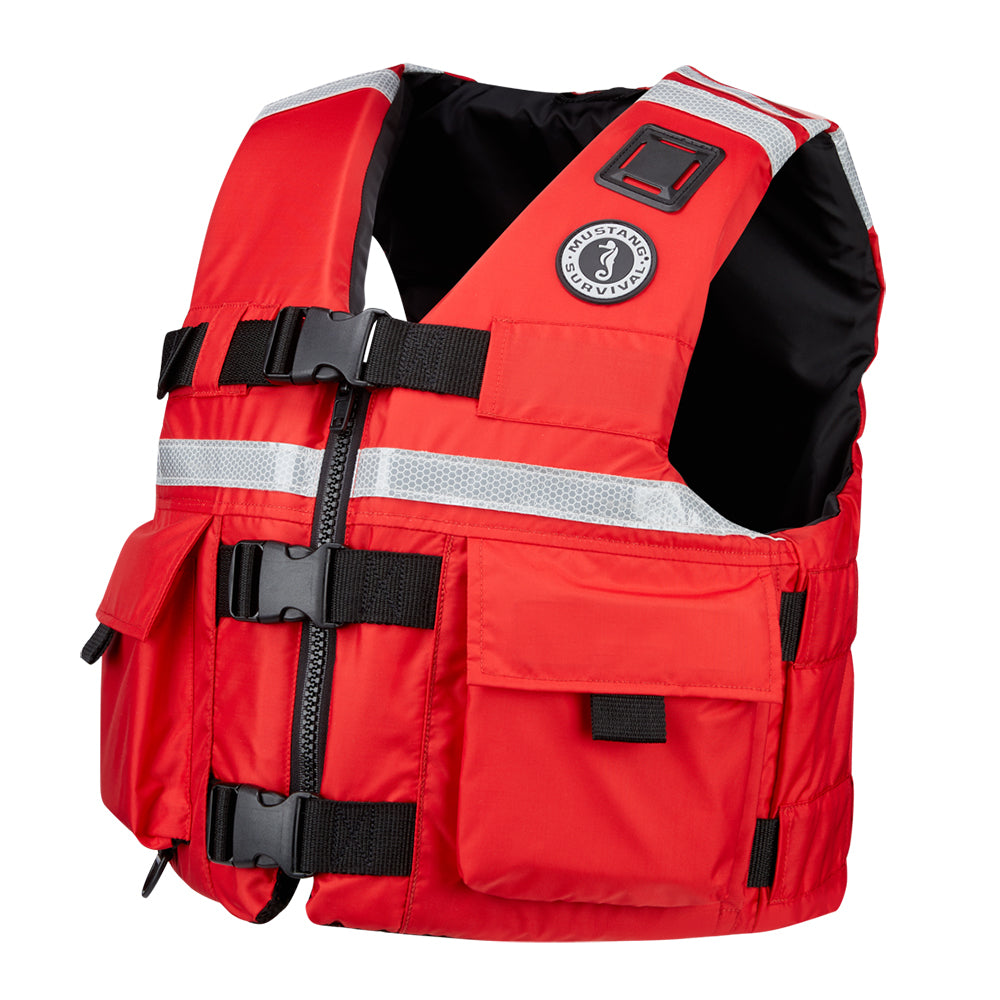 Mustang Survival Mustang SAR Vest w/SOLAS Reflective Tape - Red - XL — marine personal flotation devices