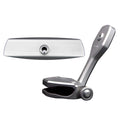 PTM Watersports Mirror/Bracket Kit w/VR-140 Elite Mirror & ZXR-320 (Silver) — marine mirrors