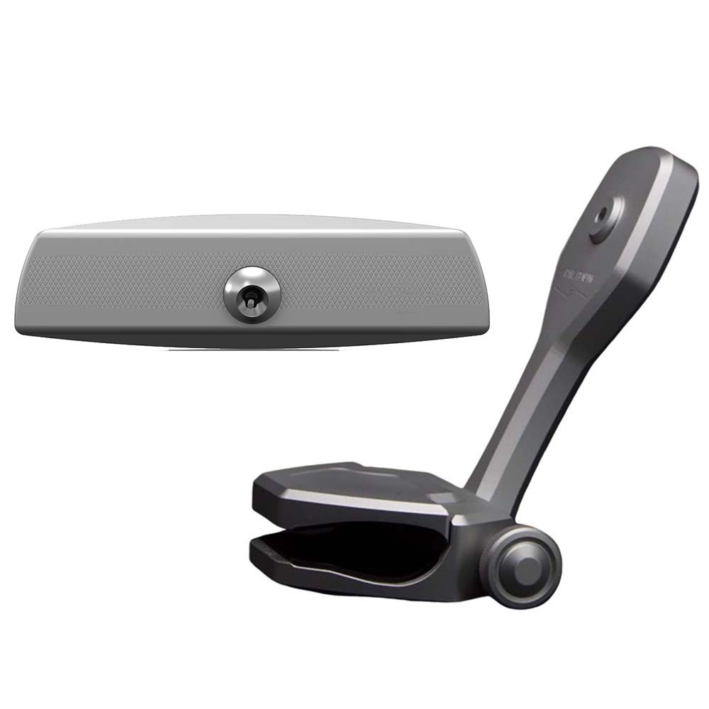 PTM Watersports Mirror/Bracket Kit w/VR-140 Elite Mirror & ZXR-320 (Titanium Grey) — marine mirrors