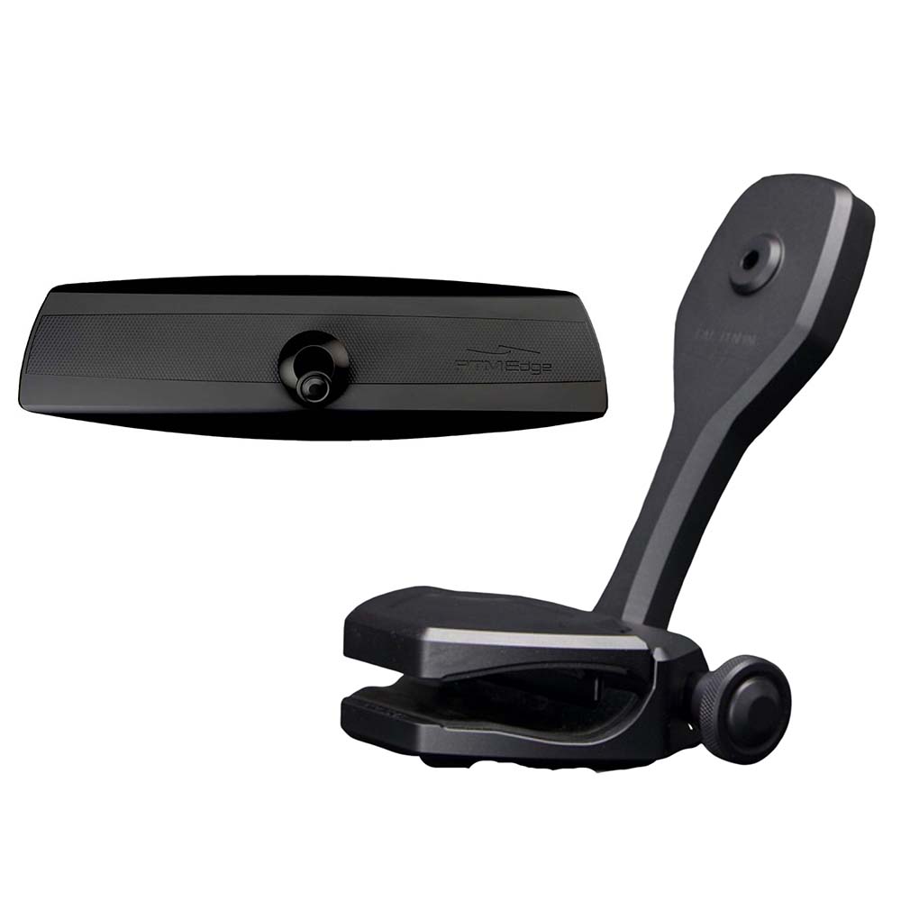 PTM Watersports Mirror/Bracket Kit w/VR-140 Elite Mirror & ZXR-320 (Black) — marine mirrors