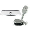 PTM Watersports Mirror/Bracket Kit w/VR-140 Elite Mirror & ZXR-361 (Silver) — marine mirrors