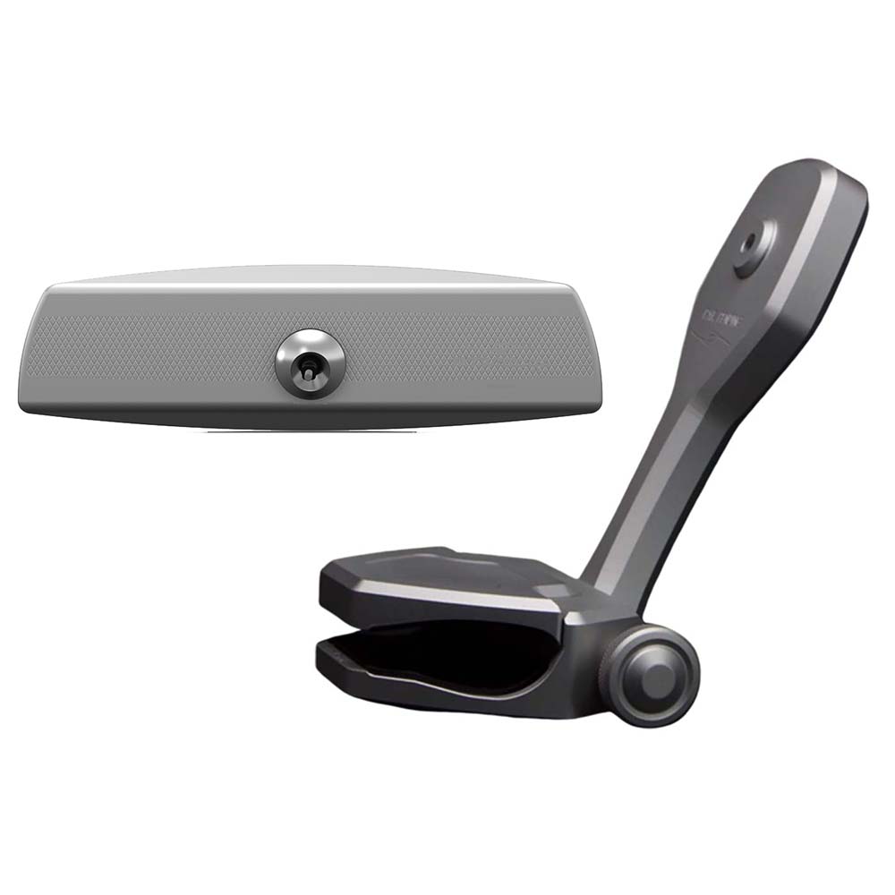 PTM Watersports Mirror/Bracket Kit w/VR-140 Elite Mirror & ZXR-361 (Titanium Grey) — marine mirrors