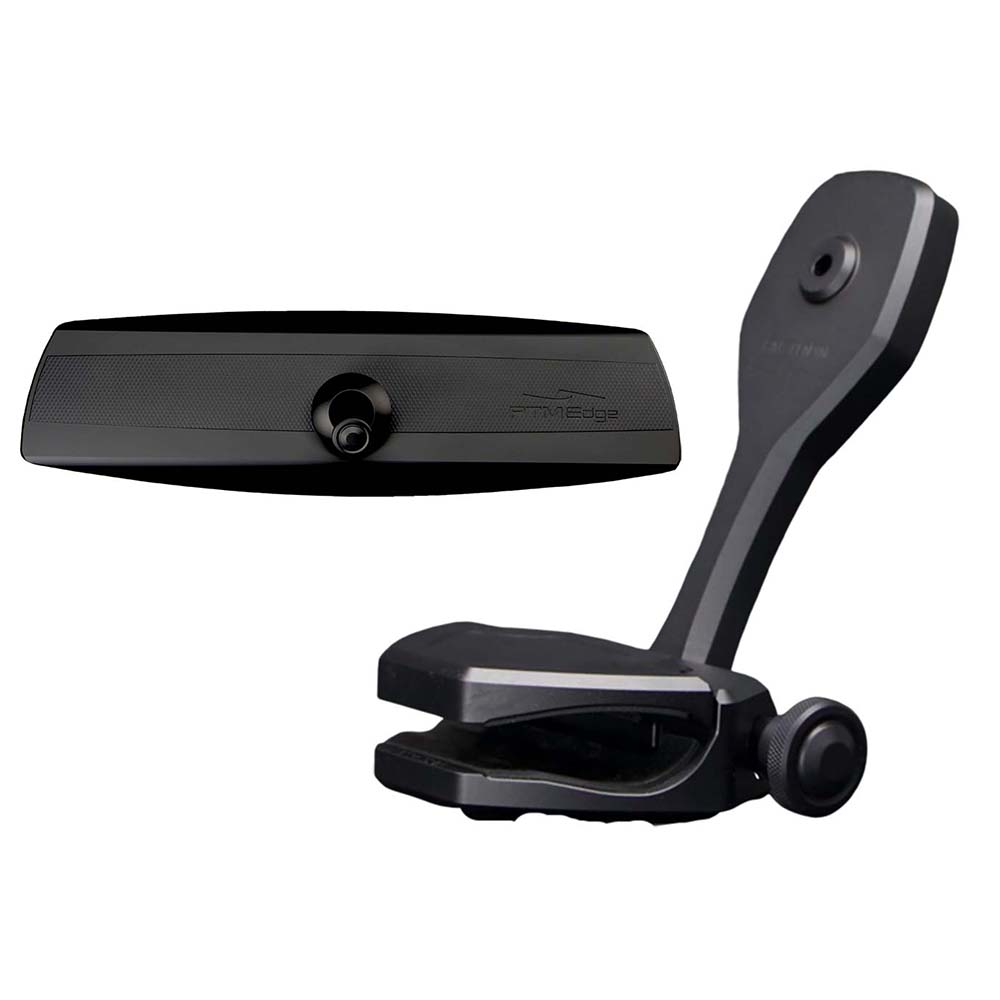 PTM Watersports Mirror/Bracket Kit w/VR-140 Elite Mirror & ZXR-361 (Black) — marine mirrors